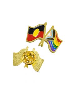 Progress & Aboriginal Flag Lapel Pins